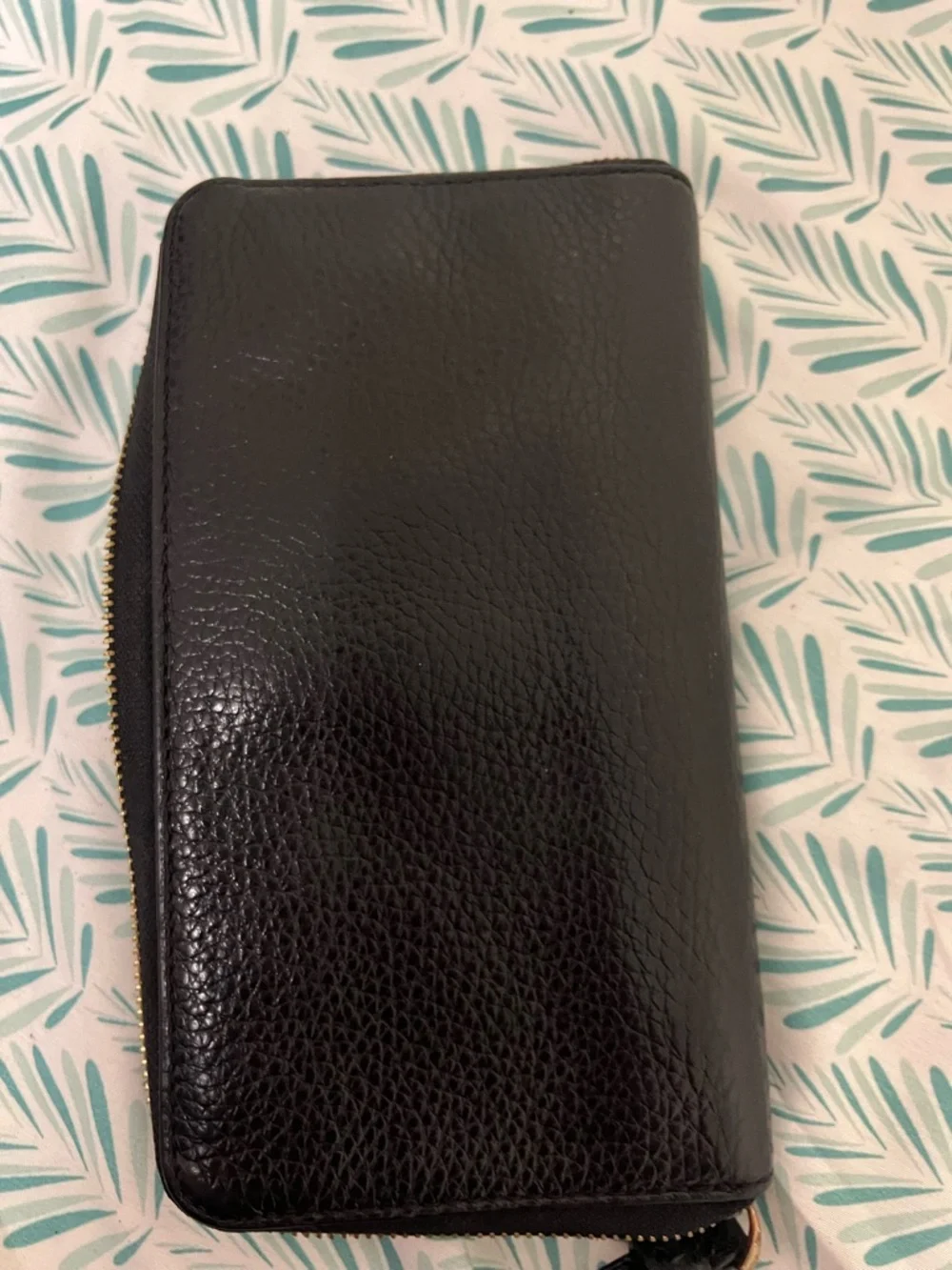 Coach Black Leather Wristlet Clutch